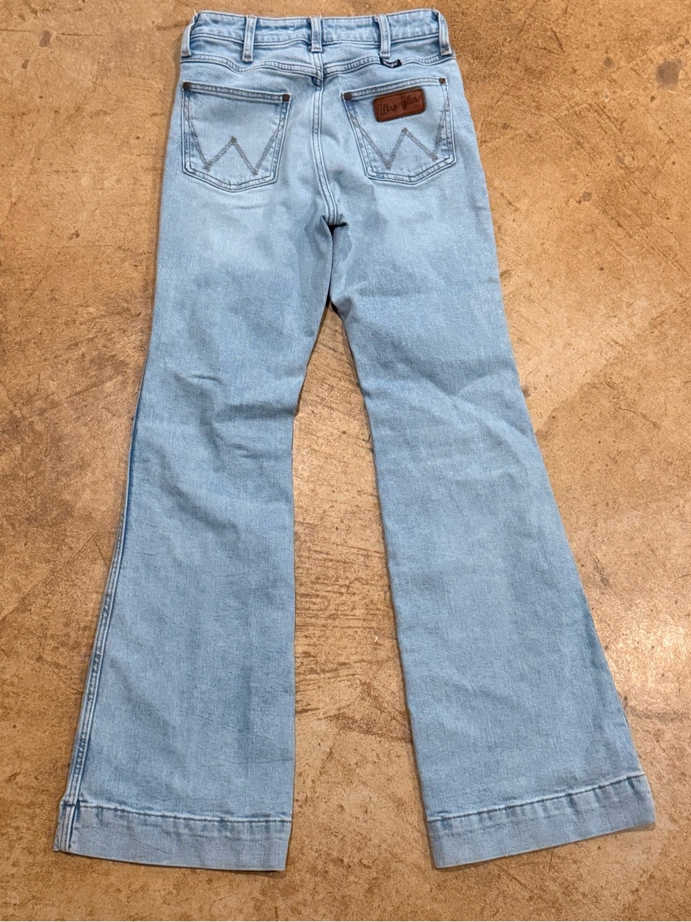 womens retro wrangler boot cut leg trouser jeans 25 x 32